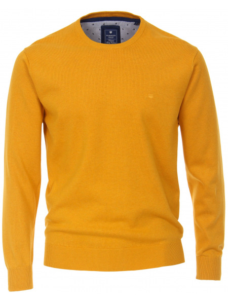 Redmond Pullover - Rundhals-Ausschnitt - gelb