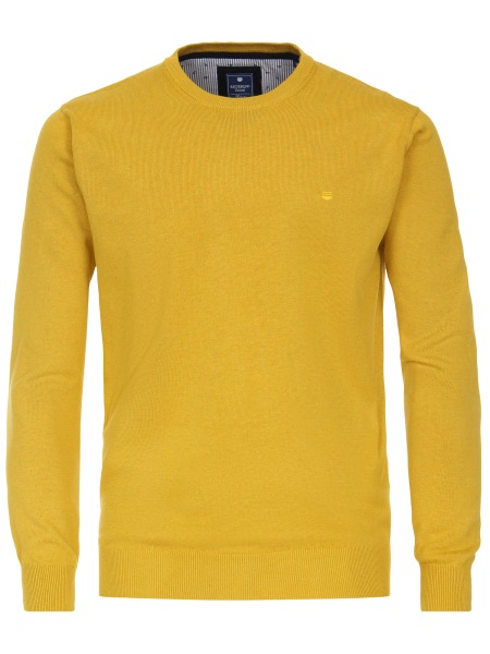 Redmond Pullover - Rundhals-Ausschnitt - gelb