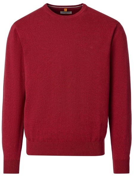 Redmond Pullover - Rundhals-Ausschnitt - rot