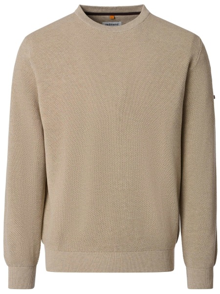 Redmond Pullover - Rundhals-Ausschnitt - Struktur - beige