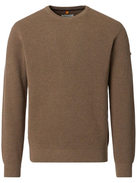 Redmond Pullover - Rundhals-Ausschnitt - Struktur - braun