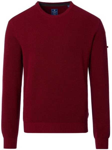 Redmond Pullover - Rundhals-Ausschnitt - Struktur - rot
