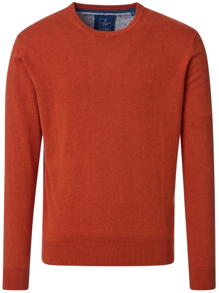 Redmond Pullover - Rundhals-Ausschnitt - terra rot - 500 215 