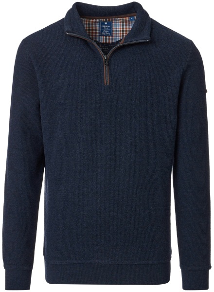 Redmond Pullover - Troyerkragen mit Reissverschluss - dunkelblau - 252900700 100 