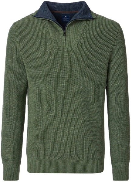 Redmond Pullover - Troyerkragen mit Reissverschluss - grün - 252810600 600 