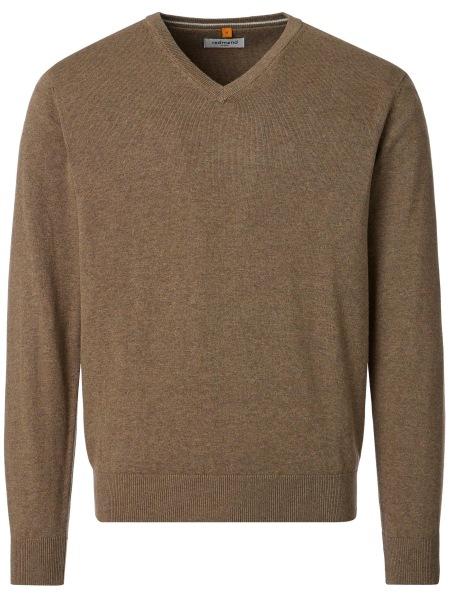 Redmond Pullover - V-Ausschnitt - braun