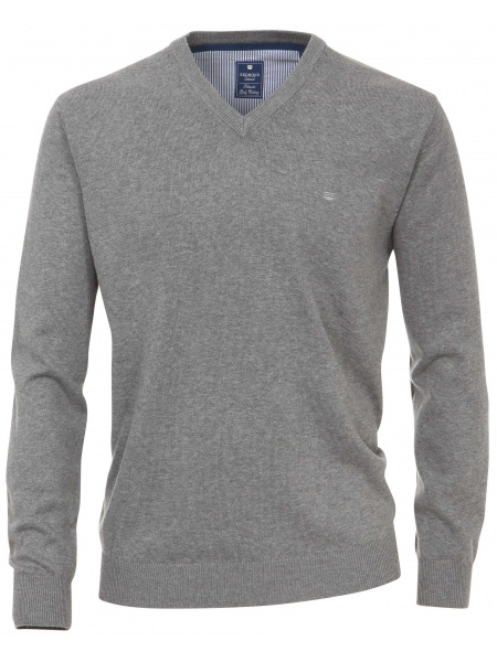 Redmond Pullover - V-Ausschnitt - grau
