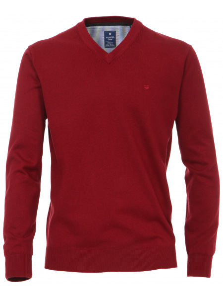 Redmond Pullover - V-Ausschnitt - rot