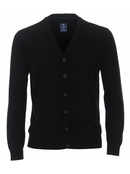 Redmond Strickjacke / Cardigan - Knöpfe - schwarz