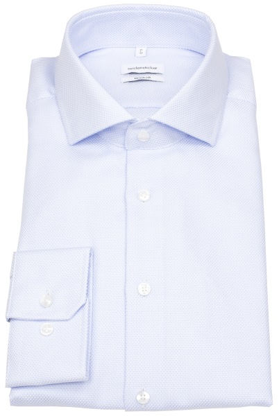 Seidensticker Hemd - Regular Fit - Haifischkragen - Struktur - hellblau