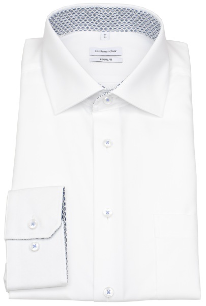 Seidensticker Hemd - Regular Fit - Kentkragen - Patch - weiß