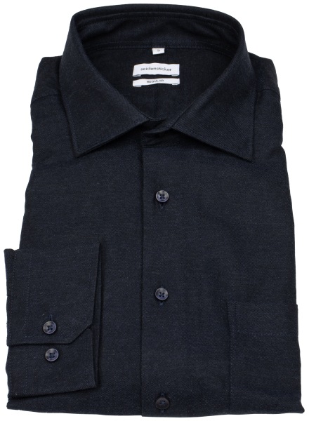 Seidensticker Hemd - Regular Fit - Twill - extra blickdicht - dunkelblau