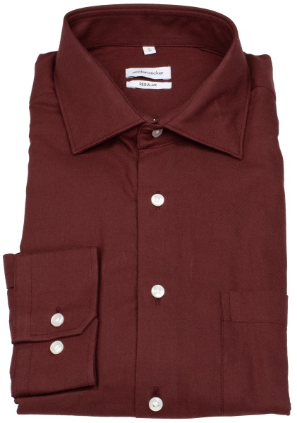 Seidensticker Hemd - Regular Fit - Twill - extra blickdicht - rot
