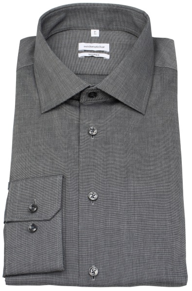 Seidensticker Chemise - Shaped Fit - Fil-a-Fil - anthracite - sans emballage d´origine
