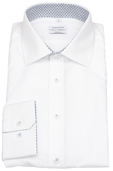 Seidensticker Hemd - Shaped Fit - Kentkragen - Patch - weiß