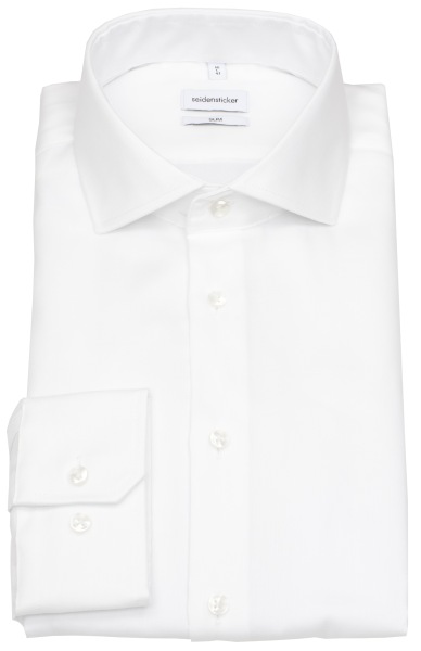 Seidensticker Shirt - Slim Fit - Kent collar - Oxford texture - white - no original packaging