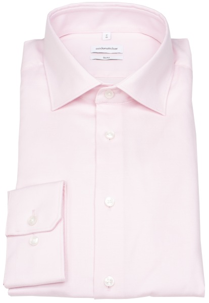Seidensticker Hemd - Slim Fit - Kentkragen - Feintwill - rosa - ohne OVP