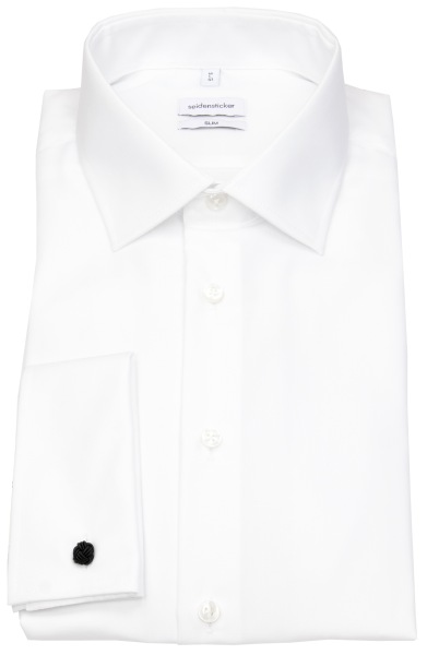 Seidensticker Hemd - Slim Fit - Kentkragen - Umschlagmanschette - weiß - ohne OVP