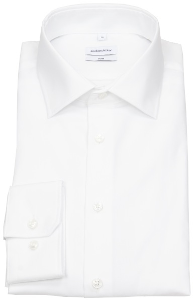 Seidensticker Hemd - Slim Fit - Kentkragen - weiß - extra langer Arm 70cm