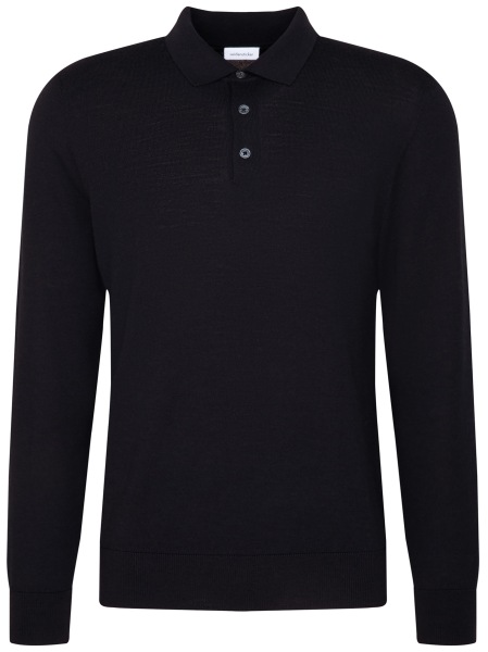 Seidensticker Pullover - Merinowolle - Knopfleiste - dunkelblau - 845577 19 