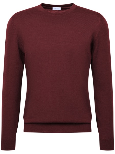 Seidensticker Pullover - Merinowolle - Rundhals-Ausschnitt - bordeauxrot - 251600 49 