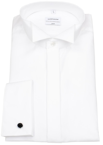 Seidensticker Smokinghemd - Slim Fit - Kläppchenkragen - weiß - ohne OVP