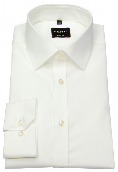 Venti Hemd - Body Fit - Kentkragen - helles beige - extra langer Arm 72cm - 001422 002 