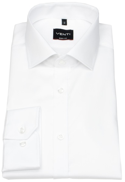 Venti Hemd - Body Fit - Kentkragen - Twill - weiß