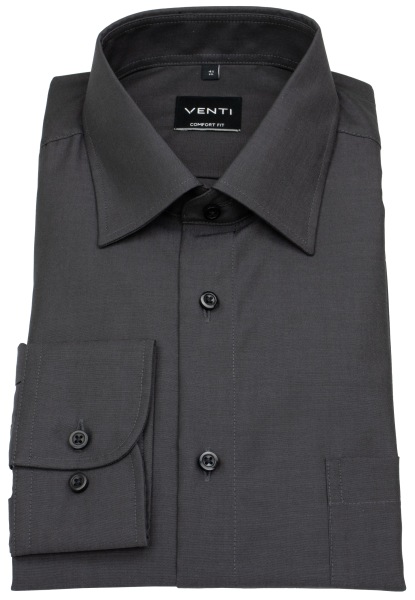 Venti Hemd - Comfort Fit - Kentkragen - anthrazit