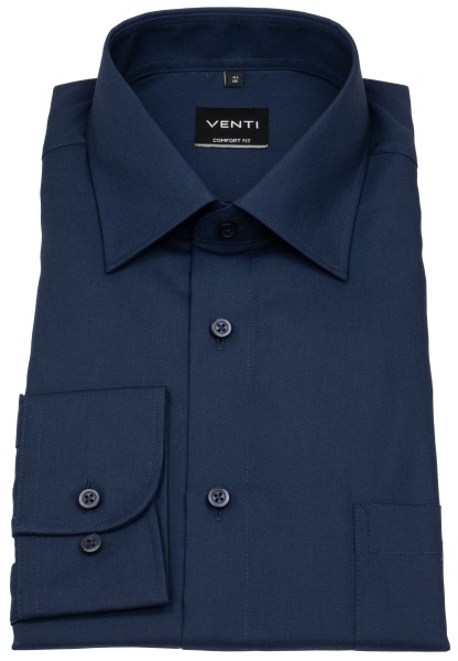Venti Hemd - Comfort Fit - Kentkragen - dunkelblau