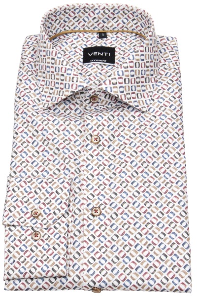 Venti Hemd - Modern Fit - Kentkragen - Print - mehrfarbig