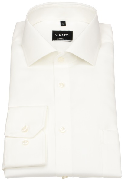 Venti Hemd - Modern Fit - Kentkragen - Twill - hellbeige