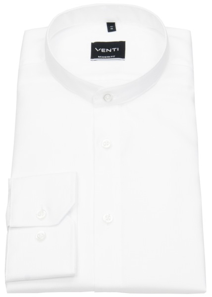 Venti Hemd - Modern Fit - Stehkragen - weiß