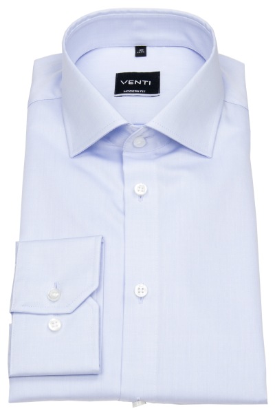 Venti Hemd - Modern Fit - Twill - hellblau - extra langer Arm 72cm - ohne OVP