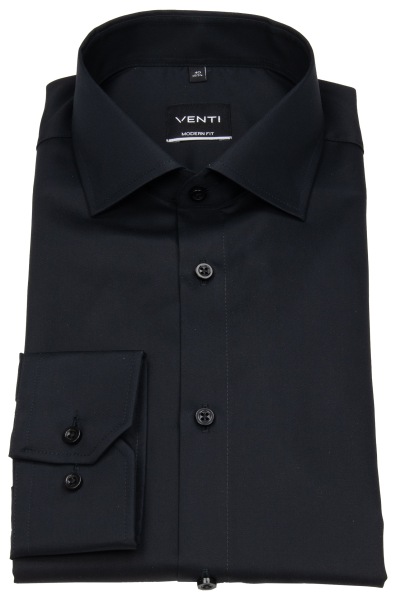 Venti Hemd - Modern Fit - Twill - schwarz - ohne OVP - 001880 800 
