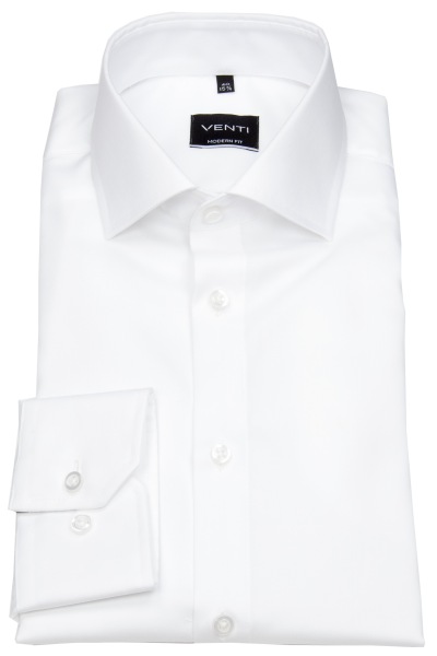 Venti Hemd - Modern Fit - Twill - weiß - extra langer Arm 72cm - ohne OVP