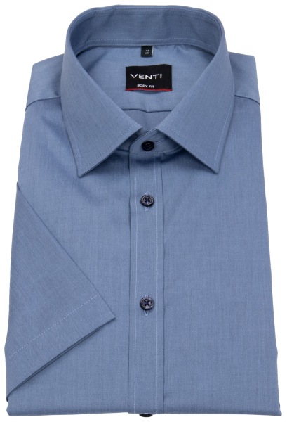 Venti Kurzarmhemd - Body Fit - Kentkragen - blau - 001930 100 