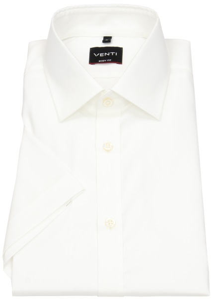 Venti Kurzarmhemd - Body Fit - Kentkragen - helles beige - ohne OVP