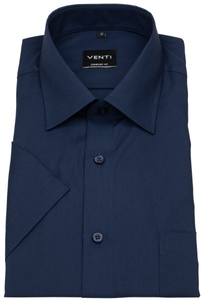 Venti Kurzarmhemd - Comfort Fit - Kentkragen - dunkelblau