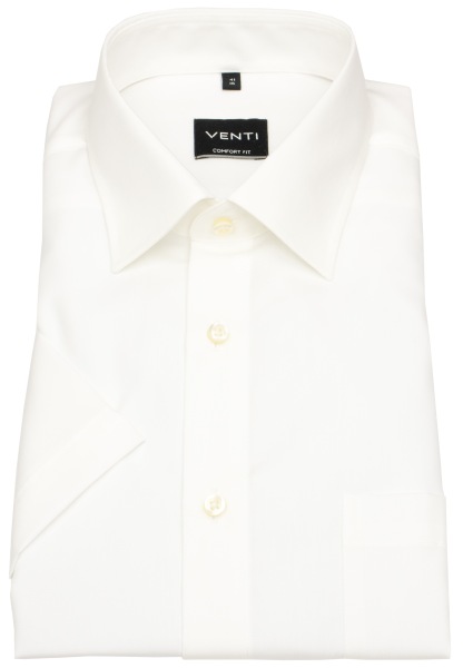 Venti Kurzarmhemd - Comfort Fit - Kentkragen - hellbeige