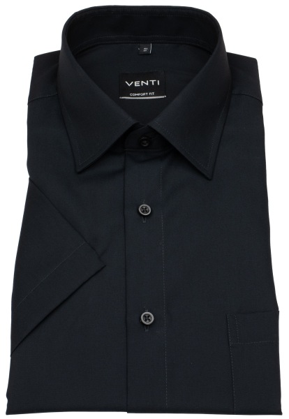 Venti Kurzarmhemd - Comfort Fit - Kentkragen - schwarz - ohne OVP