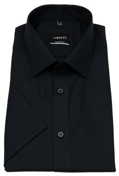 Venti Kurzarmhemd - Modern Fit - schwarz - ohne OVP