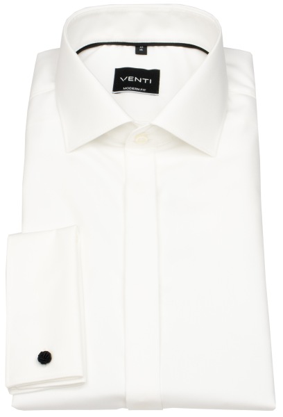 Venti Chemise de smoking - Modern Fit - poignets mousquetaires - beige clair - manches extra longues 72cm - sans emballage d´origine