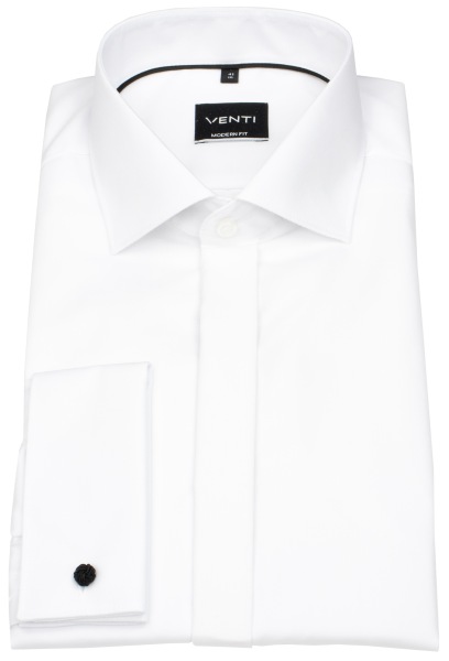 Venti Smokinghemd - Modern Fit - verdeckte Leiste - UMA - weiß