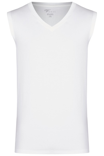 Venti Tank Top Doppelpack - Modern Fit - V-Ausschnitt - weiß - ohne OVP