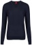 Thumbnail 1- OLYMP Pullover - Regular Fit - V-Ausschnitt - Merinowolle mit Seide - dunkelblau