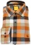 Thumbnail 1- Redmond Flanellhemd - Modern Fit - kariert - orange