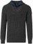 Thumbnail 1- Redmond Pullover - Troyerkragen mit Reissverschluss - anthrazit