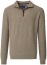 Thumbnail 1- Redmond Pullover - Troyerkragen mit Reissverschluss - beige