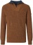 Thumbnail 1- Redmond Pullover - Troyerkragen mit Reissverschluss - braun